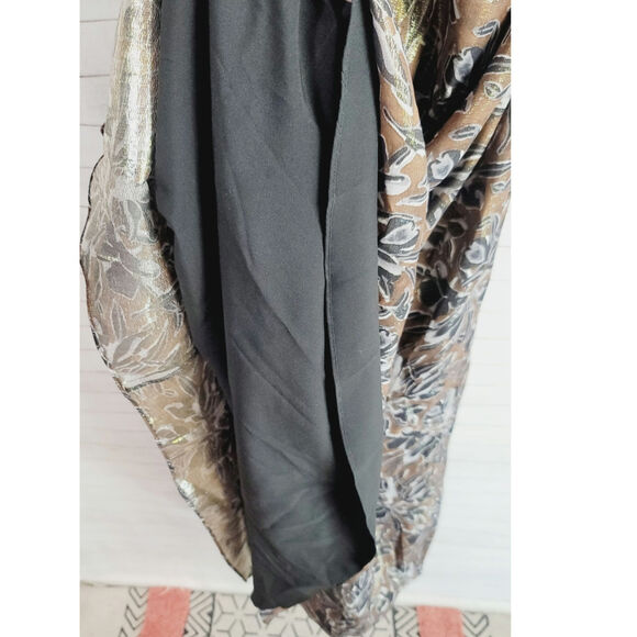 Tanya Taylor Meredith Metallic Silk Blend Maxi Dress, sz 14 - Picture 10 of 16